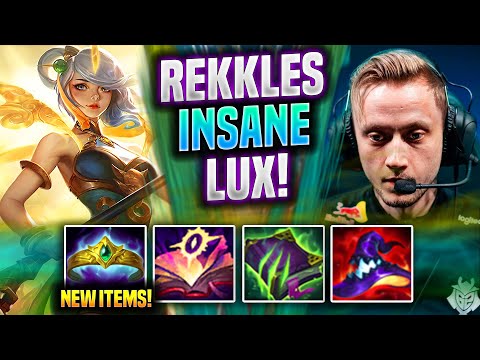 REKKLES IS INSANE WITH LUX WITH NEW ITEMS! - KC Rekkles Plays Lux ADC vs Caitlyn! | Preseason 2022