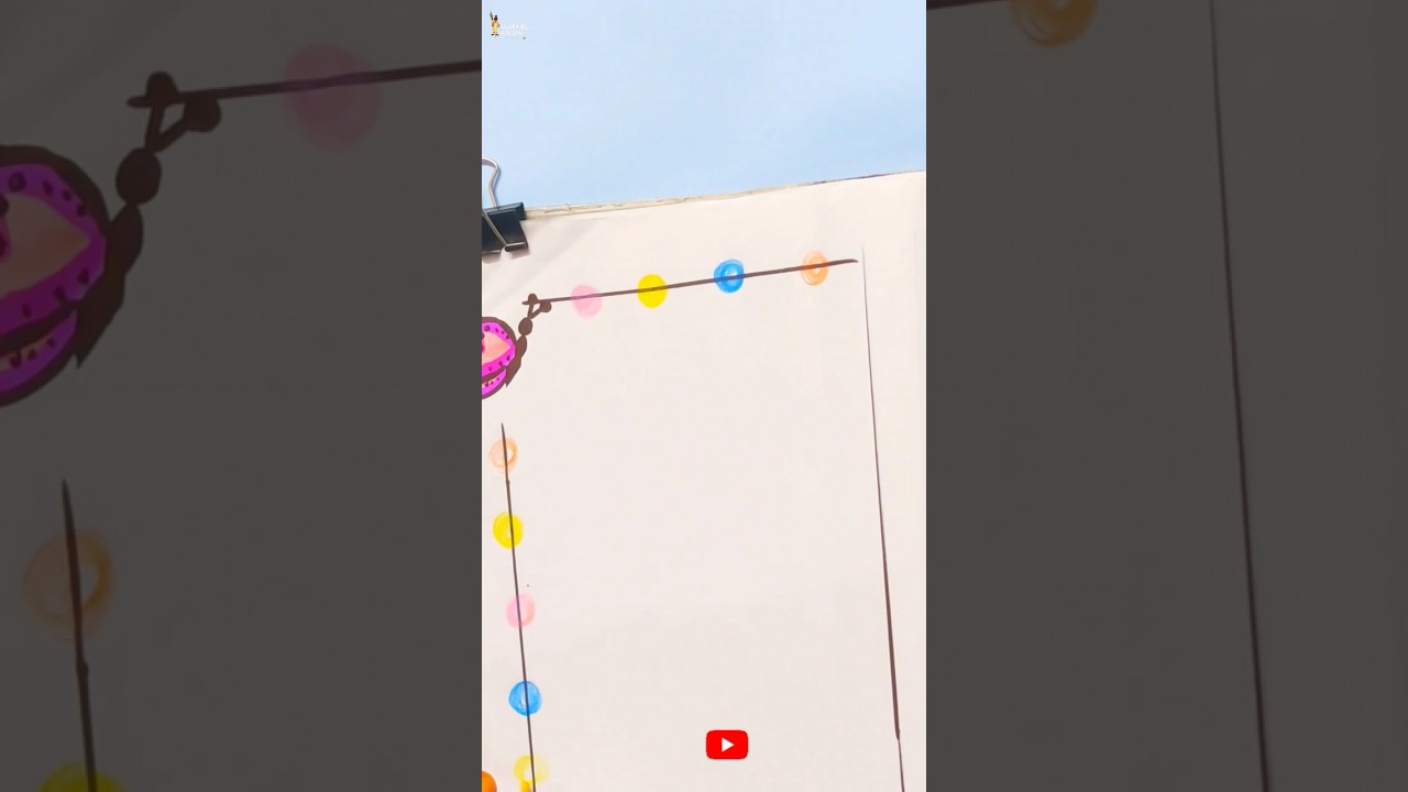 Easy Border Design for kids || Assignment ideas for kids || #kids #trending #shorts