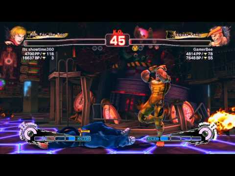 SSF4 AE: Its showtime360 (Ken) vs GamerBee (Adon) - Ranked Match (720p HD)