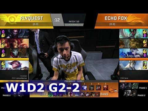 Echo Fox vs FlyQuest | Game 2 S7 NA LCS Summer 2017 Week 1 Day 2 | FOX vs FLY G2 W1D2