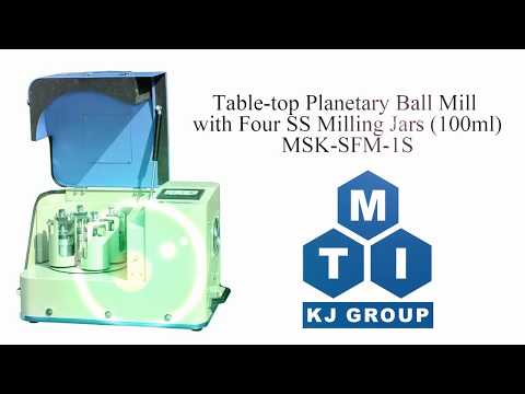 Table-top Planetary Ball Mill with Four SS Milling Jars (100ml) - MSK-SFM-1S