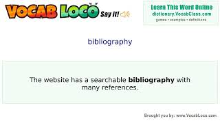 Video thumbnail for bibliography