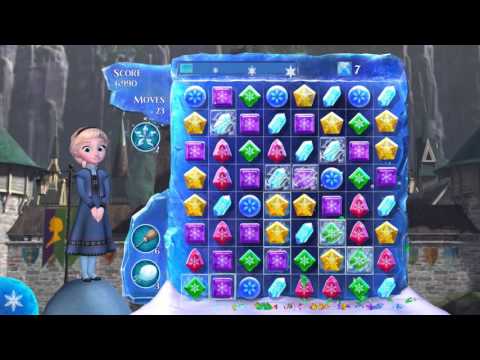 Disneys Frozen Free Fall Snowball Fight Level 34 No Boosters 3 Stars