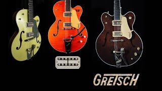 Video thumbnail for Gretsch comparison (TV Jones Classics vs Setzers vs HS filters) 6118TCST, 6120BSNV-LOR and 6122-62 by Willem's Guitar Show and Bizz