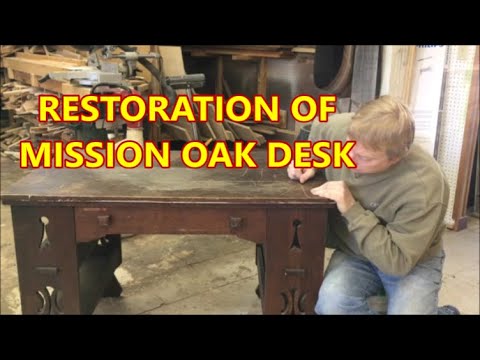 RESTORATION OF MISSION OAK DESK