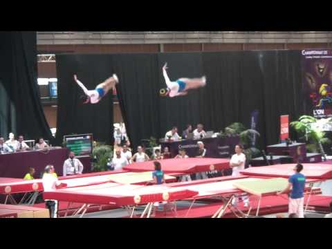 CISAG : Trampoline Championnat de France à Lyon - Synchro Laura/Emma