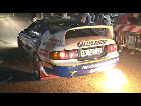 16° Rally Legend 2018 - Rally Cars Starts, Anti-Lag, Flames & Launch Controls by NIGHT!