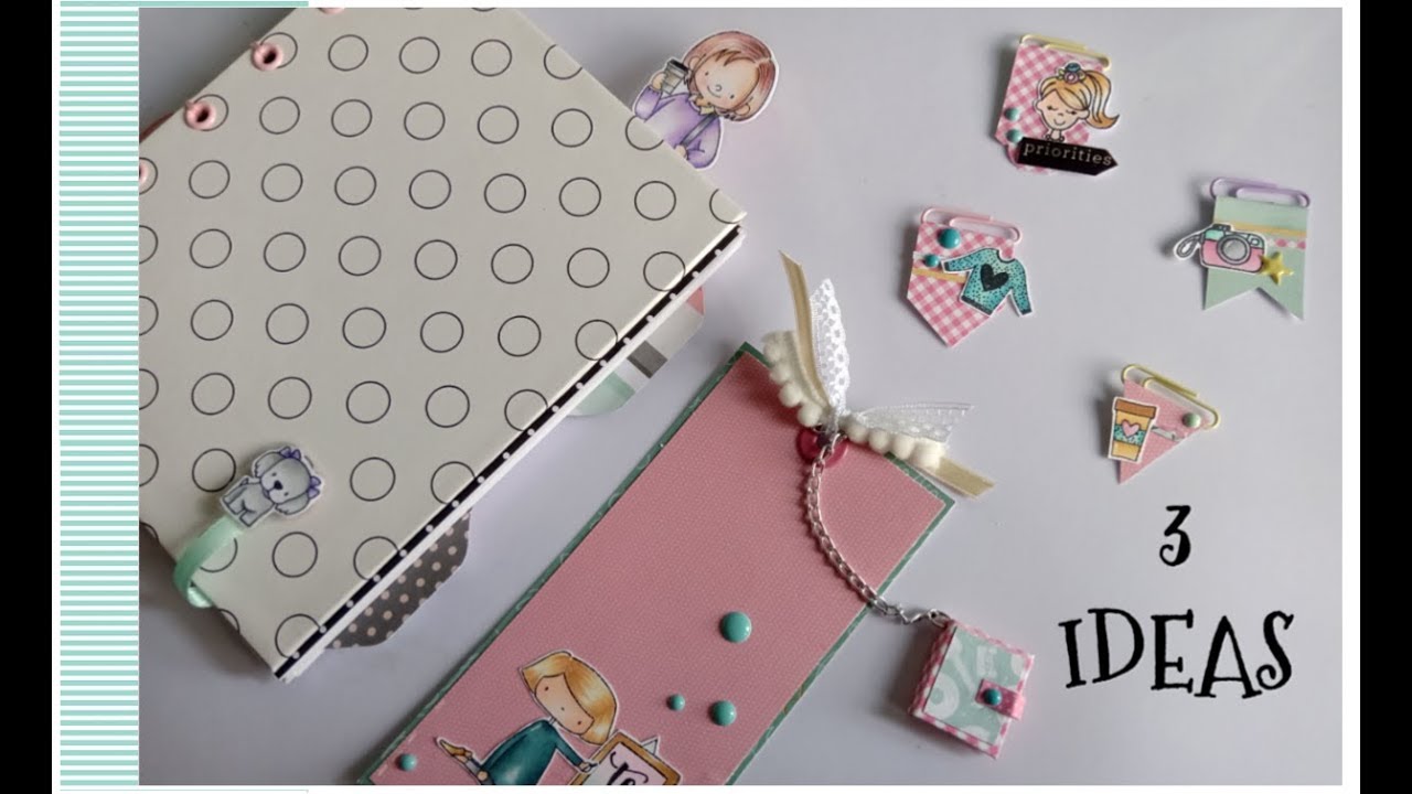 DIY 3 BOOKMARK IDEAS - very easy!