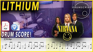 Lithium - Nirvana | DRUM SCORE Sheet Music | #152 DRUMSCRIBE
