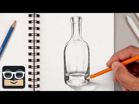 How to Draw a Realistic Bottle | Step by Step Sketch Tutorial