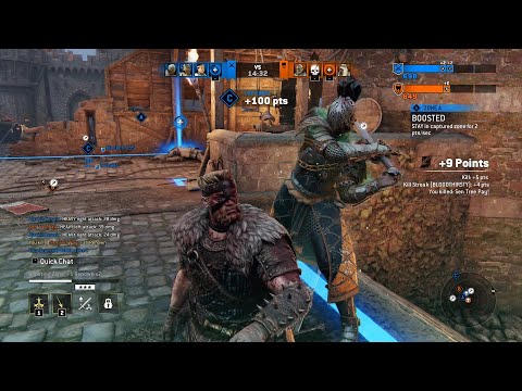 [For Honor] Multiplayer 4V4 Warmonger  No Commentary Gameplay