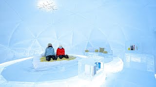 Son derece soğuk Hokkaido'da Japonya'nın Ice Hotel'inde kalmak | Hoshino Resorts