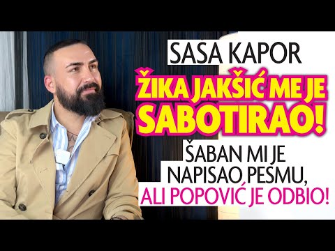 Zika Jaksic mi je sabotirao karijeru! Sasa Kapor: Popovic me je pitao zasto pricam da Grand propada!