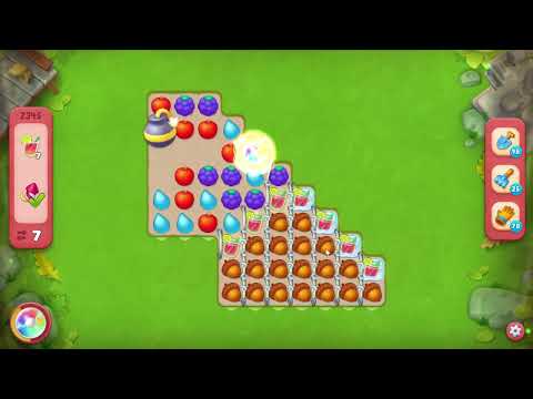 Gardenscapes 2345 Hard Level - 15 moves - NO BooSTERS