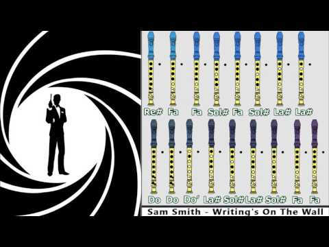 Writing's on the Wall - 007 Spectre en Flauta Dulce con Notas
