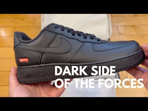 UNBOXING Supreme  x Nike Air Force 1 Black - I Like the Energy but NOT the Shoe! #lowheat