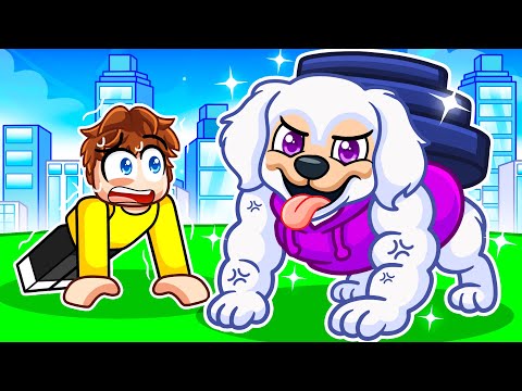 I Became a DOG in Roblox Push Ups Simulator…