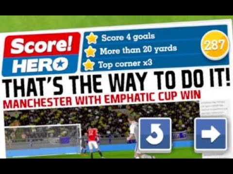 Score Hero Level 287 (3 Stars) Walkthrough - Manchester United vs Leeds United
