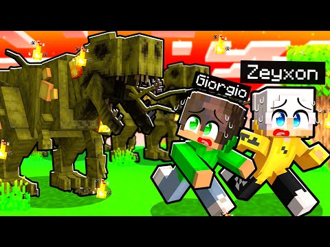 Siamo SOPRAVVISUTI ai T-REX ZOMBI TERRIFICANTI in Minecraft!