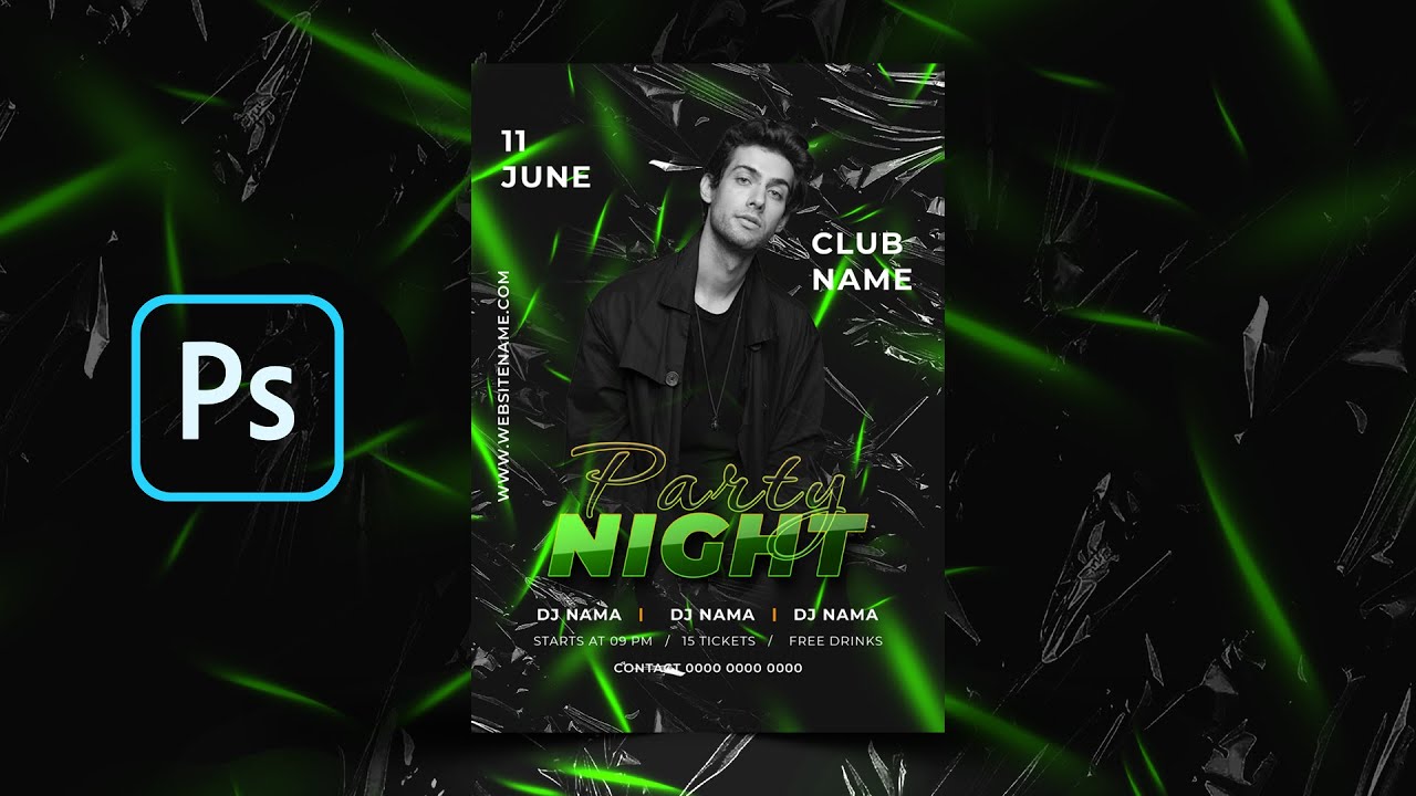 Music Festival Poster | Plastic Texture | Photoshop Tutorial