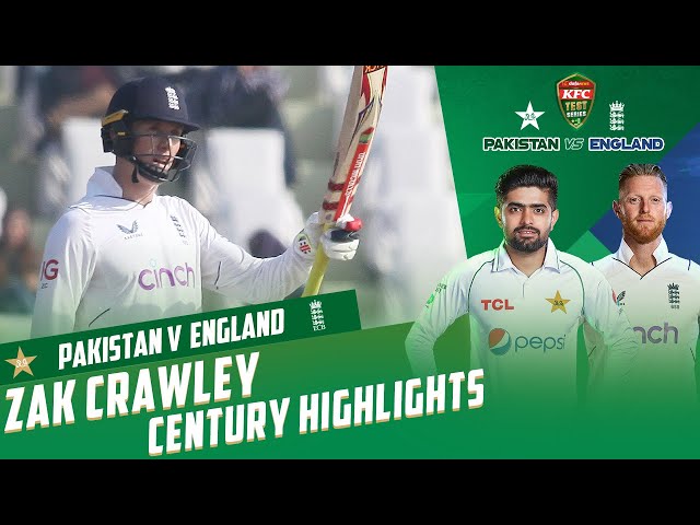 Zak Crawley Century Highlights | Pakistan vs England | 1st Test Day 1 | PCB | MY2T