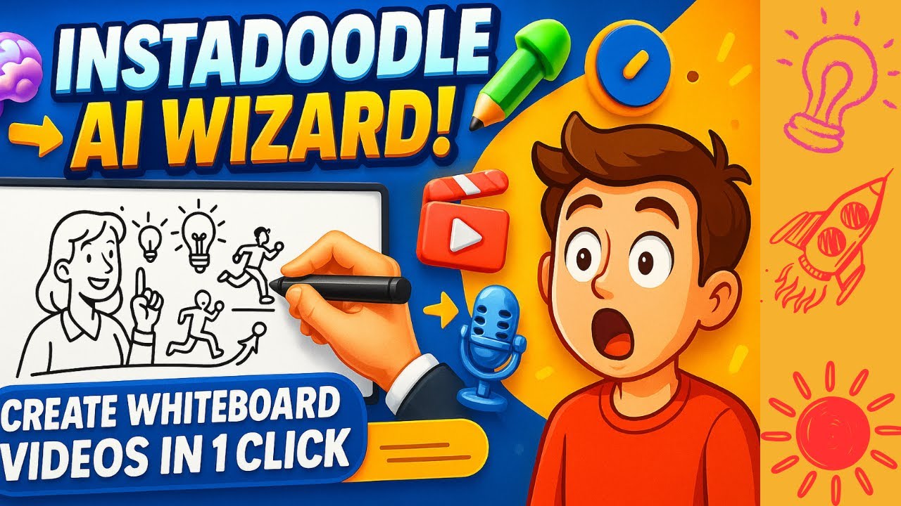 InstaDoodle AI Wizard | 🔴InstaDoodle Tutorial | 🎯Create Whiteboard Animation Video Using AI