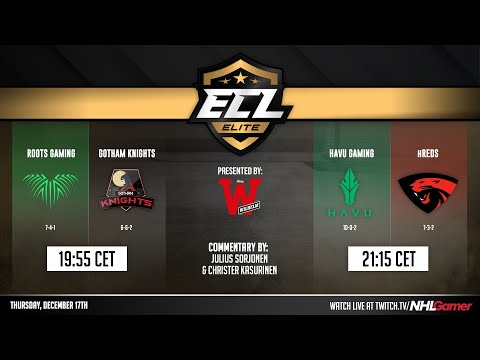 Roots Gaming vs Gotham Knights & HAVU Gaming vs hREDS - ECL 11 (Elite) | NHL 21 EASHL 6s