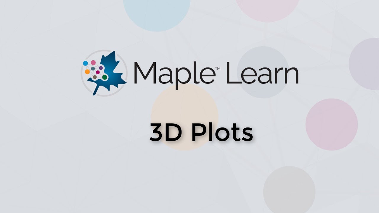 Maple Learn: 3D Plots