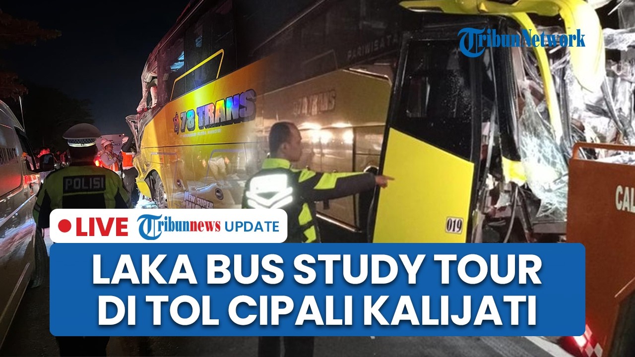LIVE: Laka Maut Beruntun Bus Study Tour SMP dengan 2 Truk di Tol Cipali Kalijati, Kernet Tewas