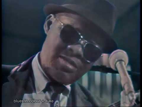 Blind Gary Davis - 'Buck Dance' live in Paris [Colourised] 1964