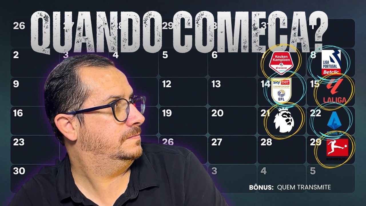 QUANDO COMECA E QUEM TRANSMITE FUTEBOL EUROPEU ?