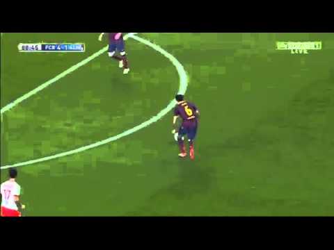 Xavi Outstanding Goal - Barcelona vs Almeria 4-1 2/3/2014