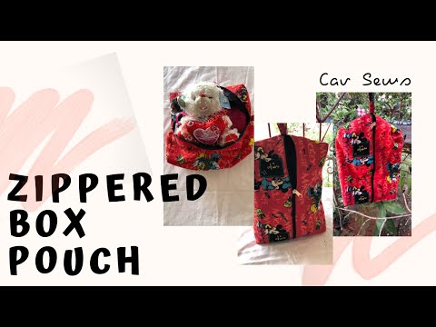 Zippered Box Pouch Sewing Tutorial || No Raw Edges ||