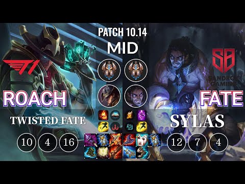 T1 Roach Twisted Fate vs SB FATE Sylas Mid - KR Patch 10.14