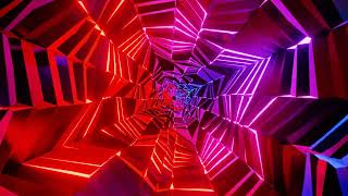 Smooth Relaxing Visuals - Inspriring  Red Blue VJ LOOP NEON Tunnel Abstract Background Video 4k