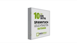 Spanntuch-Leuchtkasten 10cm Au&szlig;enbereich