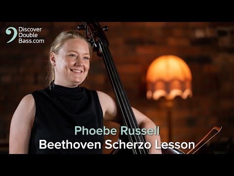 Phoebe Russell Double Bass Lesson – Beethoven 5, Scherzo Orchestral Excerpt