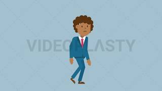 Black Corporate Man Walking Tired [MOV & GIF]