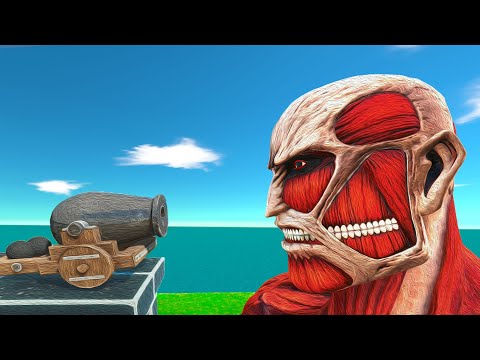 Cannon One Hit Kill Giant Monsters - Animal Revolt Battle Simulator