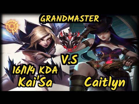 Hi Im Gosu (KAI'SA) vs CAITLYN - 16/1/4 KDA BOTTOM ADC GAMEPLAY - NA Ranked GRANDMASTER