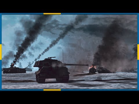 HEAVY GERMAN TANK BATTALION! Battle of the Bulge Line Defense