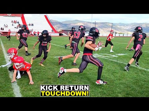 KICK RETURN TOUCHDOWN ON FIRST KICKOFF AT TACKLE FOOTBALL GAME!