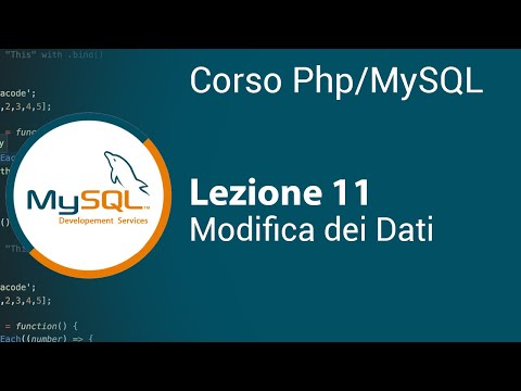 PHP/MYSQL Tutorial Italian 11 - Modifying data with UPDATE