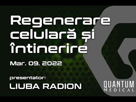 WEBINAR RO cu Liuba Radion: Regenerare celulară și întinerire