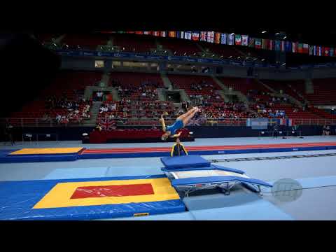 SJOEBERG Lina (SWE) - 2017 Trampoline Worlds, Sofia (BUL) - Qualification Double Mini Routine 1