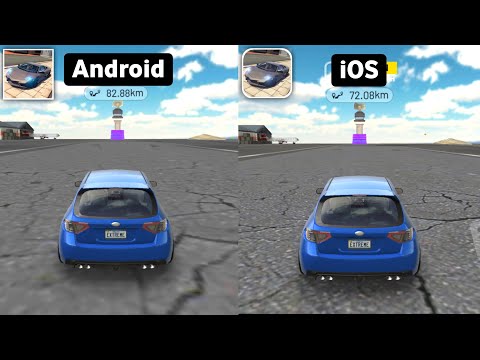 Extreme Car Driving Simulator - Android vs iOS Graphics & Gameplay Comparison - Version 5.3.1