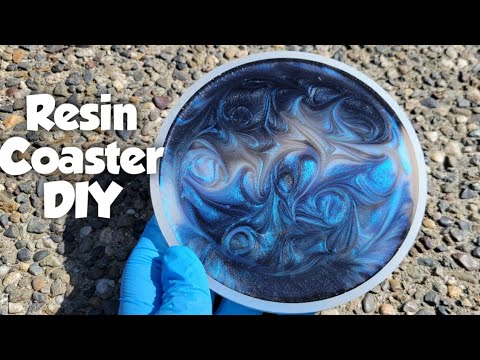 Blue swirl resin coasters | Resin crafts for beginners | Resin coaster Set