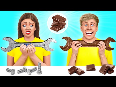 Real Food vs Chocolate Food Challenge | Eating Only Sweet 24 Hours by Multi DO Challenge