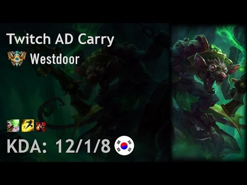 Twitch AD Carry vs Ezreal - Westdoor - KR Challenger Patch 7.6