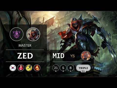 Zed Mid vs Qiyana - KR Master Patch 9.15
